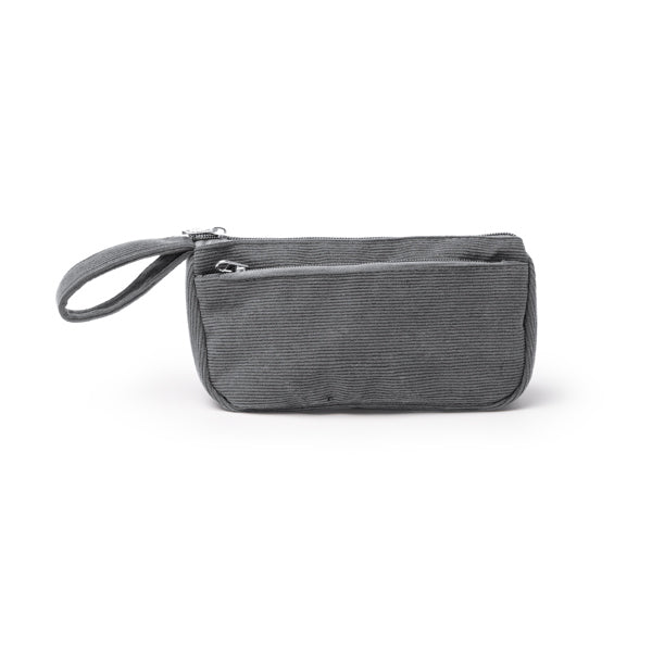 Stamina FEREZ Corduroy toiletry bag in grey - promotional merchandise printed with your company logo