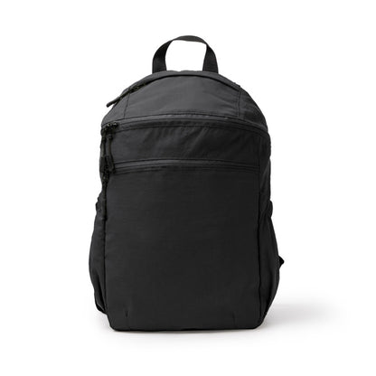 Stamina TROYER Taslon ripstop nylon backpack in black - promotional merchandise printed with your company logo