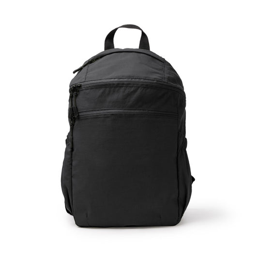 Stamina TROYER Taslon ripstop nylon backpack in black - promotional merchandise printed with your company logo