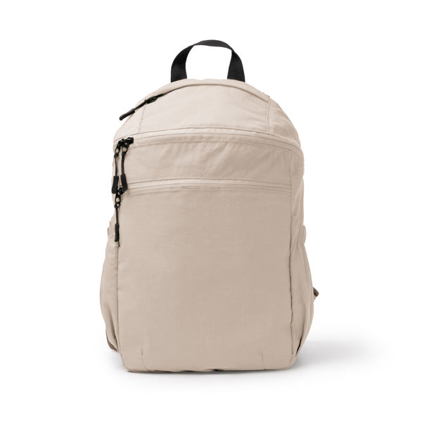 Stamina TROYER Taslon ripstop nylon backpack in beige - promotional merchandise printed with your company logo