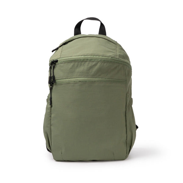 Stamina TROYER Taslon ripstop nylon backpack in dark green - promotional merchandise printed with your company logo