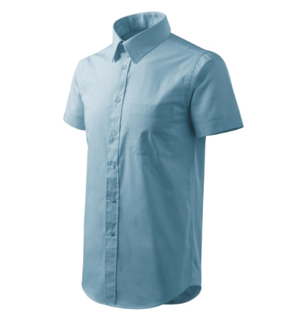 MALFINI CHIC Men's shirt in sky blue - promotional clothing printed with your company logo