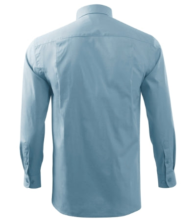 MALFINI STYLE LS Men's shirt in sky blue - promotional clothing printed with your company logo