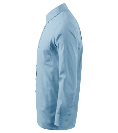 MALFINI STYLE LS Men's shirt in sky blue - promotional clothing printed with your company logo