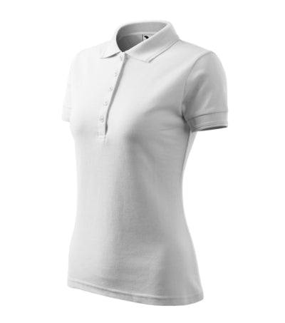 MALFINI PIQUE POLO Women's polo shirt in white - promotional clothing printed with your company logo