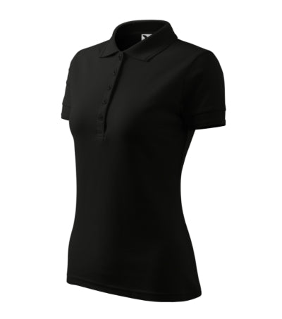 MALFINI PIQUE POLO Women's polo shirt in black - promotional clothing printed with your company logo