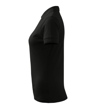 MALFINI PIQUE POLO Women's polo shirt in black - promotional clothing printed with your company logo