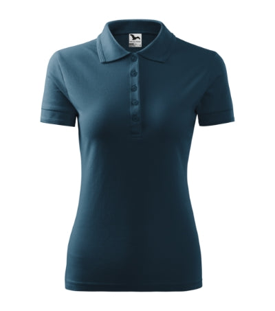 MALFINI PIQUE POLO Women's polo shirt in navy blue - promotional clothing printed with your company logo
