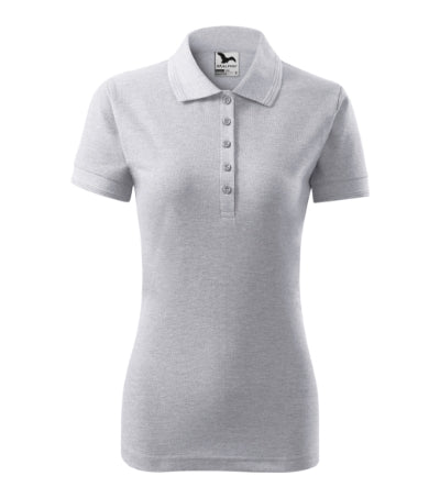 MALFINI PIQUE POLO Women's polo shirt in ash melange - promotional clothing printed with your company logo