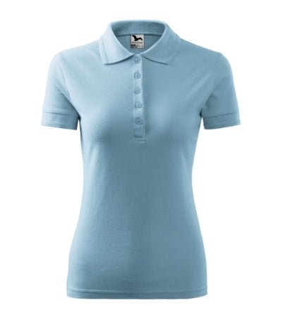 MALFINI PIQUE POLO Women's polo shirt in sky blue - promotional clothing printed with your company logo