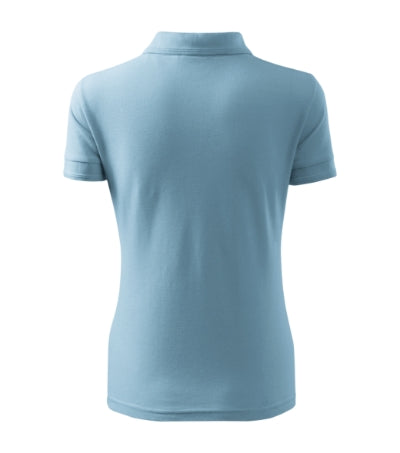 MALFINI PIQUE POLO Women's polo shirt in sky blue - promotional clothing printed with your company logo