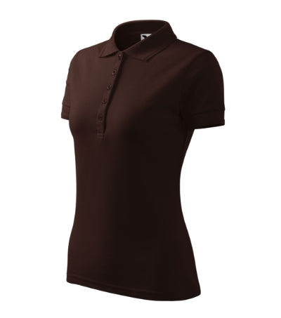 MALFINI PIQUE POLO Women's polo shirt in coffee - promotional clothing printed with your company logo