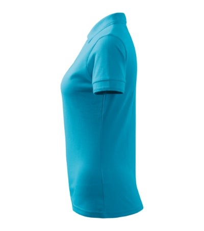MALFINI PIQUE POLO Women's polo shirt in blue atoll - promotional clothing printed with your company logo