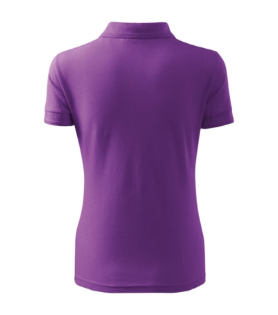 MALFINI PIQUE POLO Women's polo shirt in purple - promotional clothing printed with your company logo