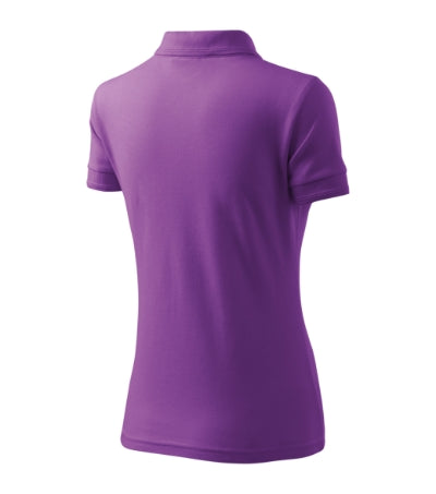 MALFINI PIQUE POLO Women's polo shirt in purple - promotional clothing printed with your company logo