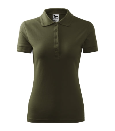 MALFINI PIQUE POLO Women's polo shirt in military - promotional clothing printed with your company logo