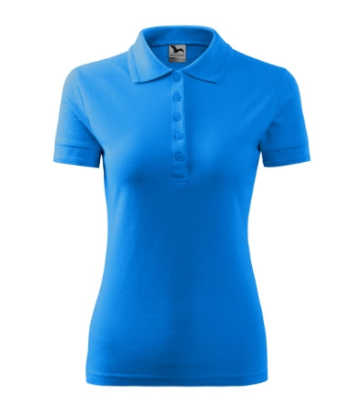 MALFINI PIQUE POLO Women's polo shirt in snorkel blue - promotional clothing printed with your company logo