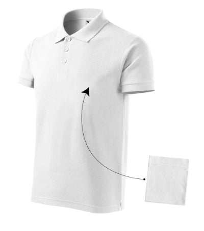 MALFINI COTTON Men's polo shirt in white - promotional clothing printed with your company logo