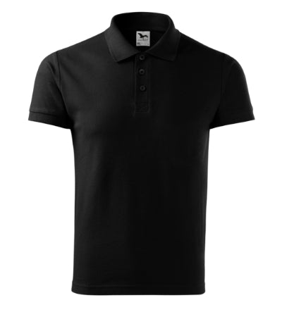 MALFINI COTTON Men's polo shirt in black - promotional clothing printed with your company logo