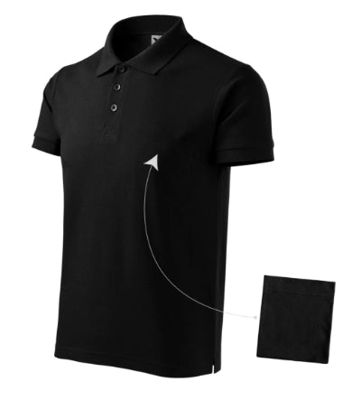 MALFINI COTTON Men's polo shirt in black - promotional clothing printed with your company logo