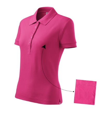 MALFINI COTTON Women's polo shirt in magenta - promotional clothing printed with your company logo