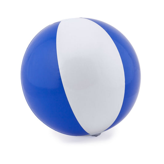 Stamina SAONA PVC inflatable ball in white/royal blue - promotional merchandise printed with your company logo