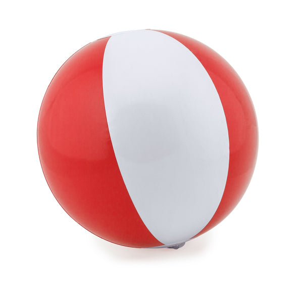 Stamina SAONA PVC inflatable ball in white/red - promotional merchandise printed with your company logo