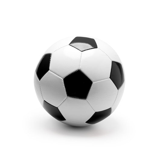 Stamina TUCHEL Imitation leather ball in black - promotional merchandise printed with your company logo