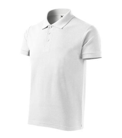 MALFINI COTTON HEAVY Men's polo shirt in white - promotional clothing printed with your company logo