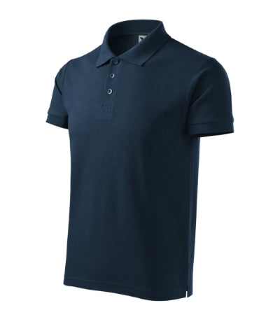 MALFINI COTTON HEAVY Men's polo shirt in navy blue - promotional clothing printed with your company logo