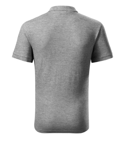 MALFINI COTTON HEAVY Men's polo shirt in dark gray melange - promotional clothing printed with your company logo