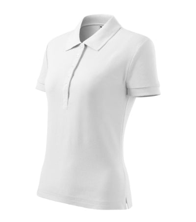 MALFINI COTTON HEAVY Women's polo shirt in white - promotional clothing printed with your company logo
