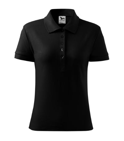 MALFINI COTTON HEAVY Women's polo shirt in black - promotional clothing printed with your company logo