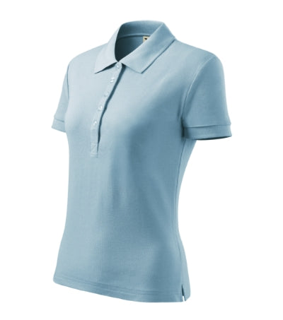 MALFINI COTTON HEAVY Women's polo shirt in sky blue - promotional clothing printed with your company logo