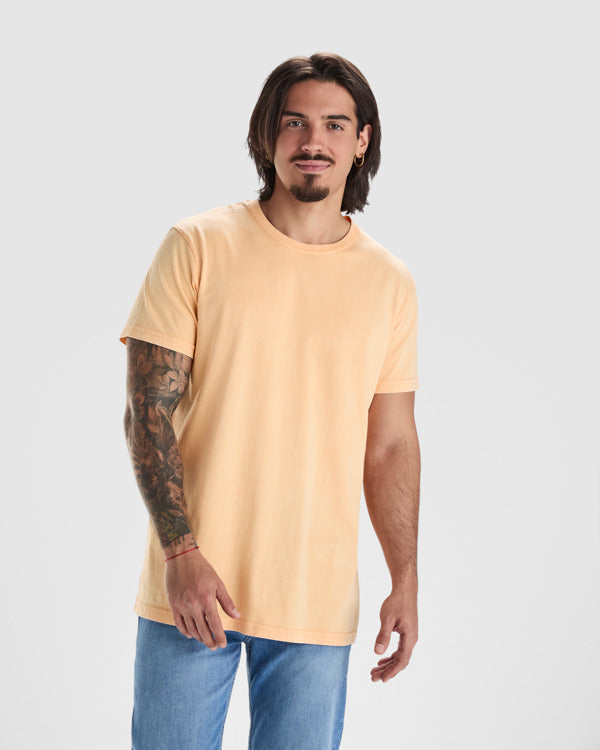 ROLY CORGI Men's T-shirt in sweet yellow wash - promotional clothing printed with your company logo