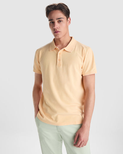 ROLY COBAIN Unisex polo shirt in sweet yellow wash - promotional clothing printed with your company logo