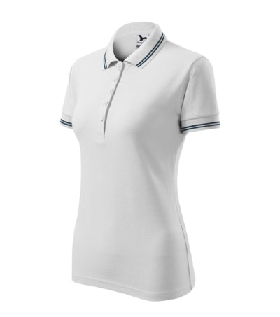 MALFINI URBAN Women's polo shirt in white - promotional clothing printed with your company logo
