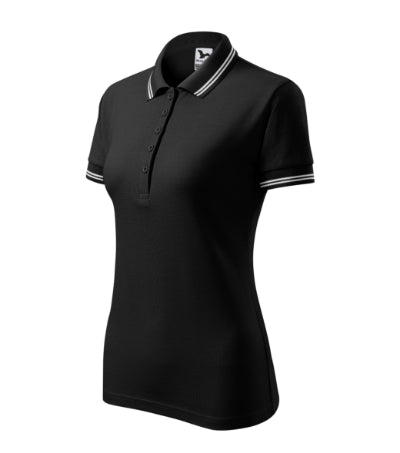 MALFINI URBAN Women's polo shirt in black - promotional clothing printed with your company logo