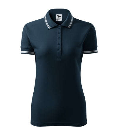 MALFINI URBAN Women's polo shirt in navy blue - promotional clothing printed with your company logo
