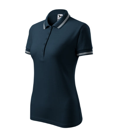 MALFINI URBAN Women's polo shirt in navy blue - promotional clothing printed with your company logo