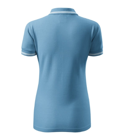 MALFINI URBAN Women's polo shirt in azure blue - promotional clothing printed with your company logo