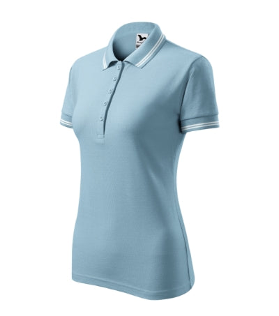MALFINI URBAN Women's polo shirt in sky blue - promotional clothing printed with your company logo