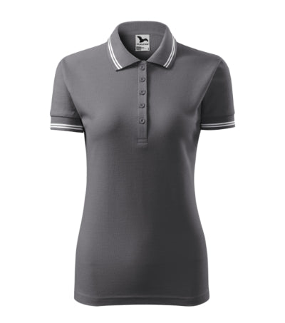 MALFINI URBAN Women's polo shirt in steel gray - promotional clothing printed with your company logo