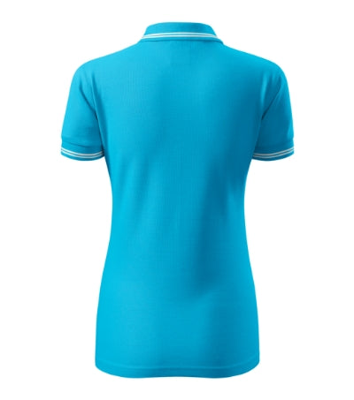 MALFINI URBAN Women's polo shirt in blue atoll - promotional clothing printed with your company logo