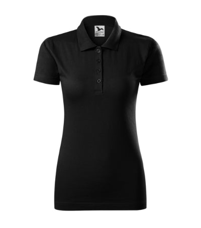MALFINI SINGLE J. Women's polo shirt in black - promotional clothing printed with your company logo