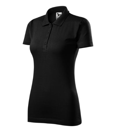 MALFINI SINGLE J. Women's polo shirt in black - promotional clothing printed with your company logo
