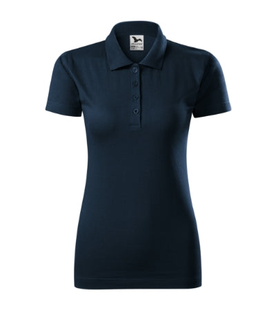 MALFINI SINGLE J. Women's polo shirt in navy blue - promotional clothing printed with your company logo