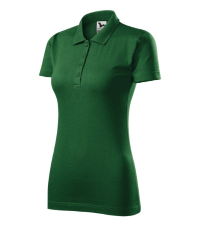 MALFINI SINGLE J. Women's polo shirt in bottle green - promotional clothing printed with your company logo