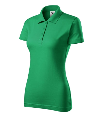 MALFINI SINGLE J. Women's polo shirt in kelly green - promotional clothing printed with your company logo