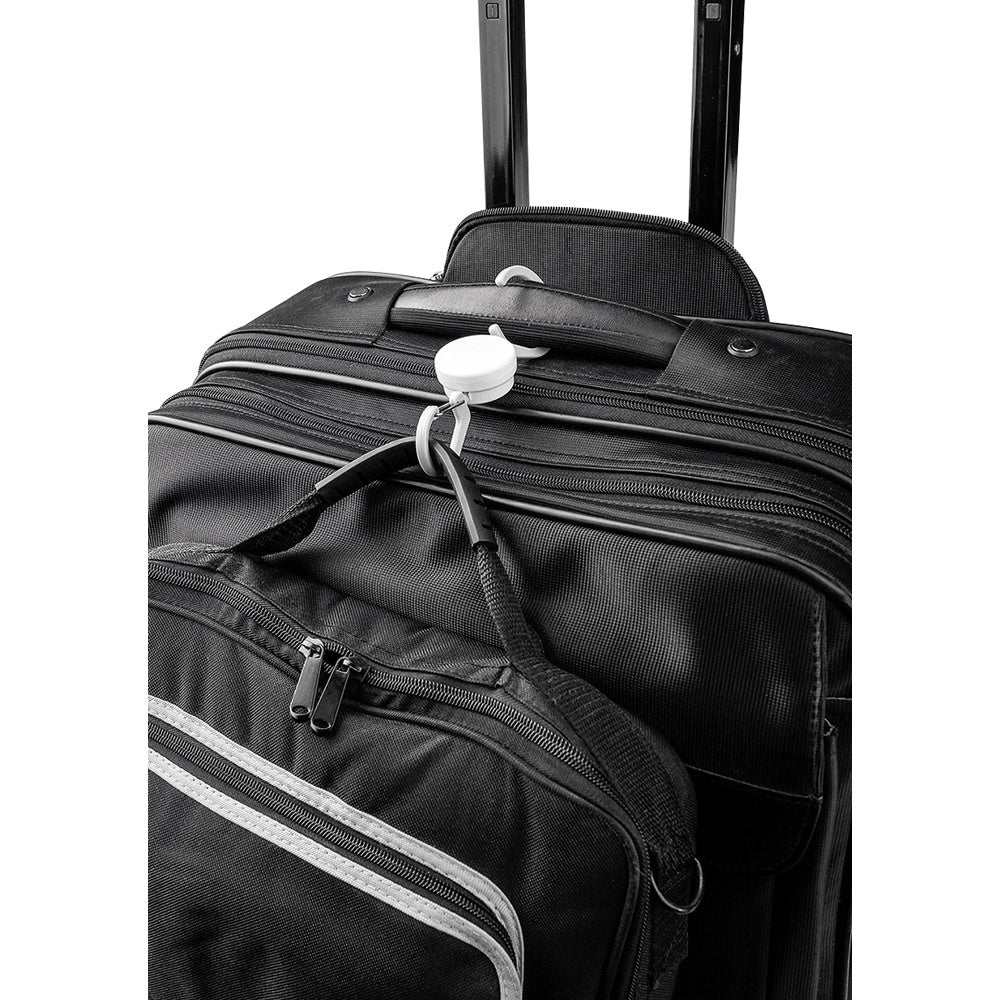 OREN promotional travel accessory in white (detail view) with custom logo branding